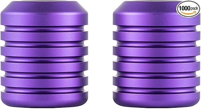 Advanblack CNC Aluminum Motorcycle Frame Sliders – Crash Bar Slider for Harley 1-1/4” Flat Out & Highway Crash Bars/Saddlebag Guards – Red, Gold, Black, Silver – Bolt-On Pair with Screws (Purple CNC)