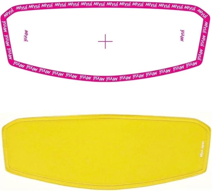 "SHIELD Universal Motorcycle Helmet Shield Anti-Fog Film, Yellow Visor Lens Insert Fog Resistant 3.83" x 10.04"