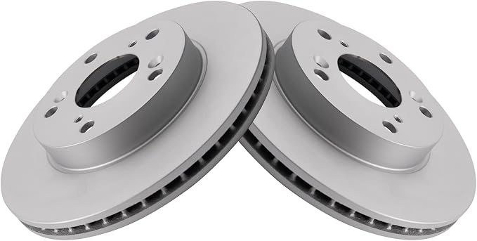 TRQ Front Brake Rotor Set G Coated Vented Compatible with 2013-2014 Acura ILX 2012-2015 Honda Civic
