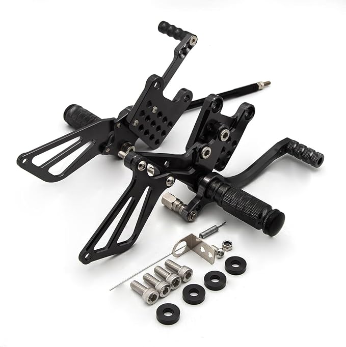 PROCNC Motorcycle Aluminum Rearsets Foot pegs Rear sets Footrest Fit for Suzuki GSXR1000 2000 2001 2002 2003 2004 GSXR750 1996-2005 SV650/SV650S SV1000/S 1998-2014 GSX600 2000-2005 (Black)