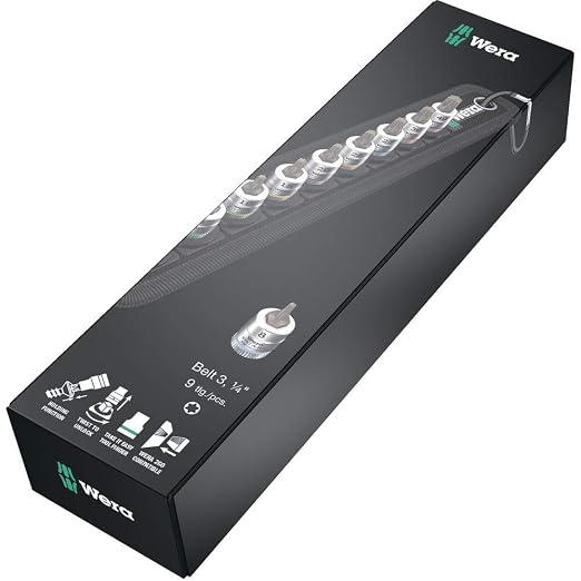 Wera 05003882001 Belt 3 Torx Hf Bitnuss/Set Torx with Holding Function