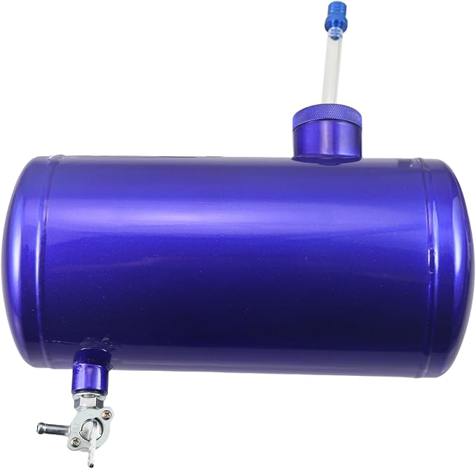Upgraded 10x4.5" Aluminum alloy welding Gas Fuel Tank Cylinder(Premium Glossy Paint Finish Blue) For Predator 212cc 196cc/6.5HP Go Kart and Gas Mini Bike,For Coleman CT200U BT200X CT200u-ex