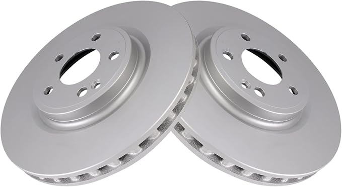 TRQ Front Brake Rotor Set G Coated Vented Compatible with 2017-2019 Infiniti QX30 2014-2019 Mercedes-Benz CLA250 2015-2020 GLA250
