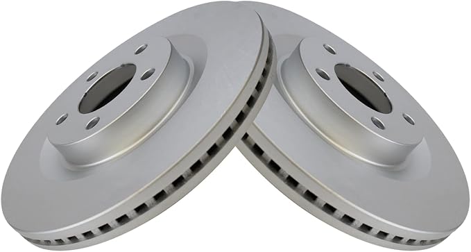 TRQ Front Brake Rotor Set G Coated Vented Compatible with 2007-2015 Ford Edge 2007-2015 Lincoln MKX