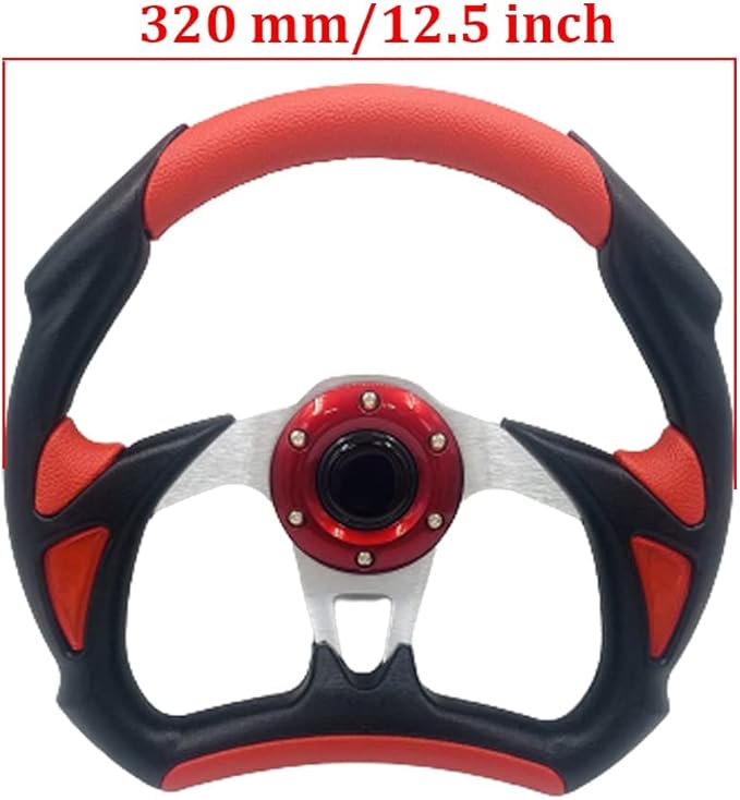 Classic Red Golf Cart Steering Wheel Club Car DS and Club Car Precedent EZGO Yamaha Golf Carts Racing Style Design Steering Wheel