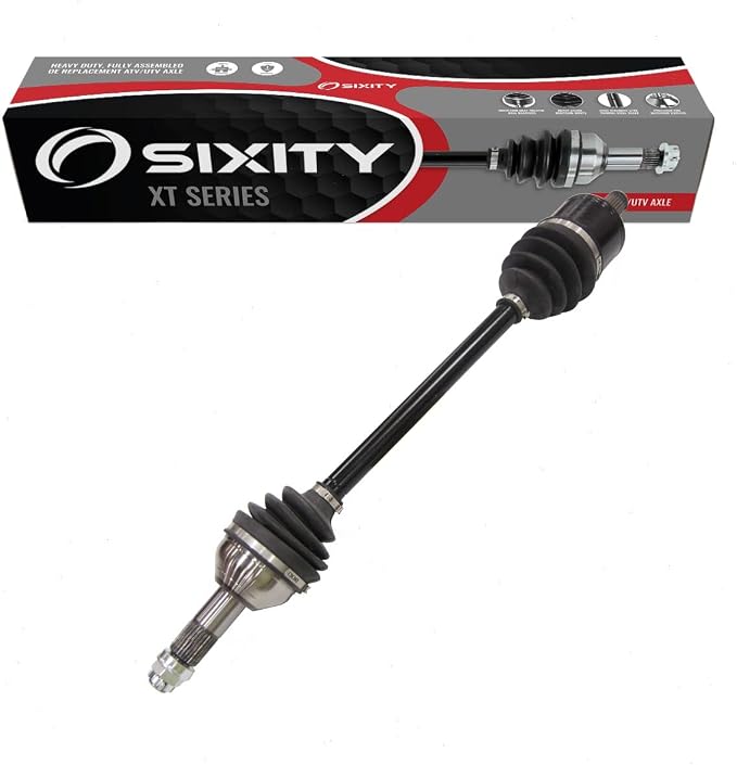 Sixity XT Rear Left CV Axle for Can-Am Defender DPS HD10 HD8 Mossy 2016-21 | Oak Hunting Edition XT-P MAX XT CAB. Complete axle assembly, 5140 chrome steel