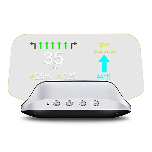 OBD2 Digital Speedometer for Car with Turn Indication, OBD2 & GPS Dual System, RPM, Water Temp, PSI, Volt, Mileage, 4 Alarm, Heads up Display HUD Projector MPH for Most 2008+ Sedan