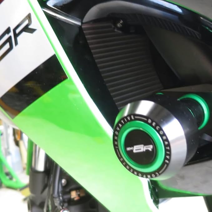 MotorCycle Frame Sliders Fit For Ninja ZX-6R 2024 2025 | zx6r falling Protection ninja zx-6r Anti Collision 2024 zx6r Accessories Frame Sliders 2025 zx6r Accessory GN
