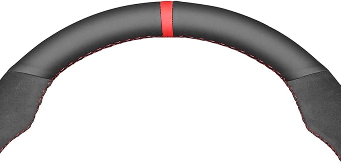 MEWANT Leather Steering Wheel Cover for Subaru WRX (STI) 2015-2019 / Levorg 2015-2019/ Made of Microfiber Leather and Suede/WRX Steering Wheel Cover