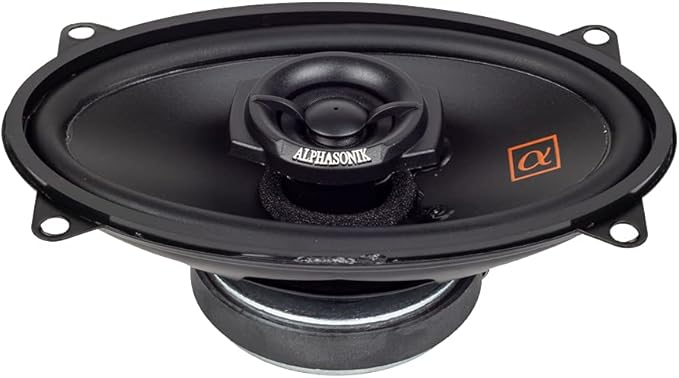 Alphasonik 1 Pair of NS46 Neuron Series 4x6 (240 Watts Max for The Pair) 120 Watts Max Per Speaker 2-Way Full-Range Car Audio Speaker with PEI Dome Tweeter Polypropylene Cone