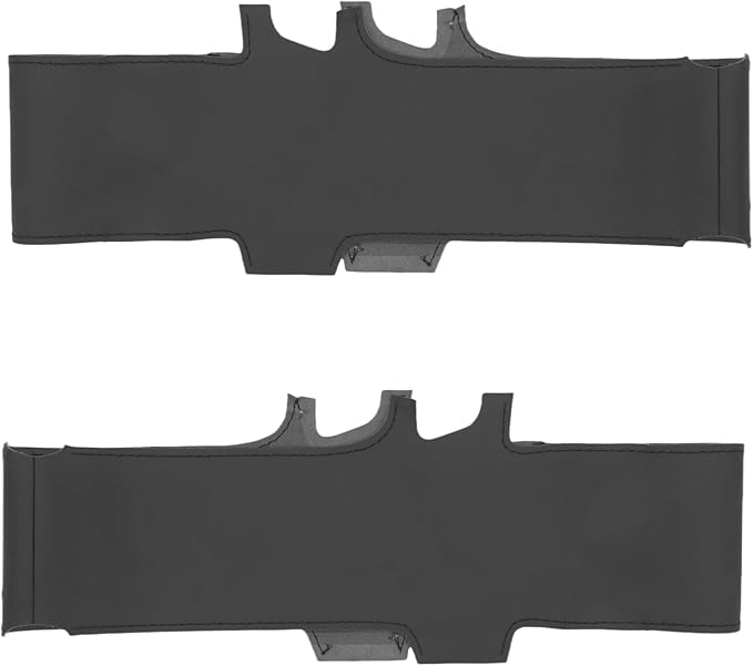 MEWANT Steering Wheel Cover for 2024 Tesla Model 3 Highland Hand Stitch Steering Wrap Made of Black Smooth Faux Leather