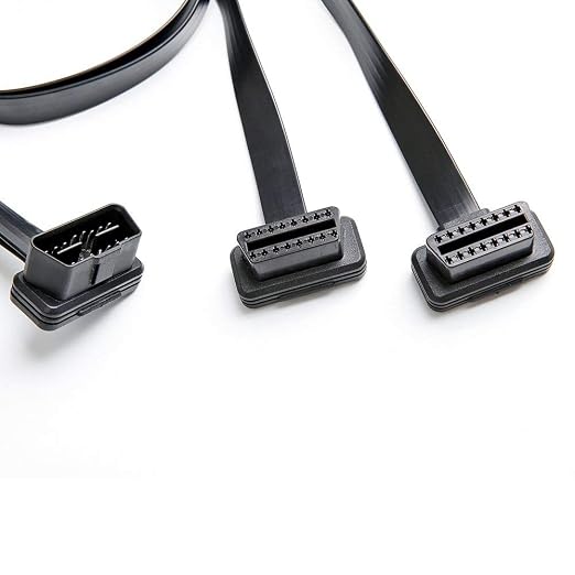 bbfly-B4 OBD II OBD2 16 Pin Splitter Extension 1x Male and 2X Female Extension Cable Adapter 1FT/30CM (10 Pack)