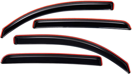 Lightronic Extra Durable Clip-on in-Channel Auto Vent Window Visor, Fits 2013-2022 Buick Encore (Not Fit GX), 2013-2022 Chevrolet Trax, UV Protection Rain Guard, Original Wind Deflector, Smoke, 4Pcs