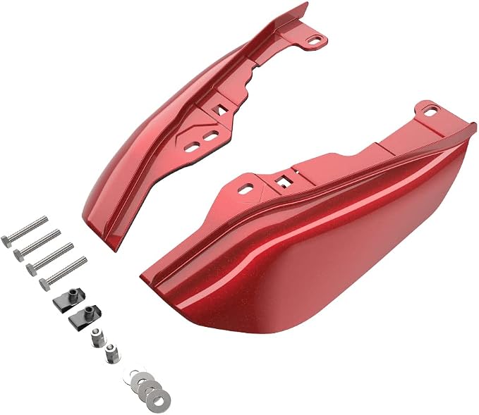 Advanblack 2024 RG Mid Frame Air Deflectors Compatible for Harley Touring Street Glide, Road King, Electra Glide, 2009-2025(Ember Red Sunglo)