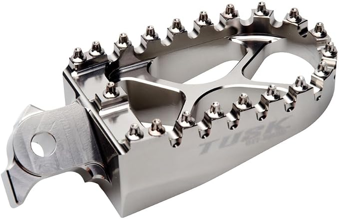 Tusk Billet Aluminum Foot Pegs With Springs Compatible with Kawasaki KLR650 1987-2018, 2022-2026/Gen 1/Gen 2/Gen 3