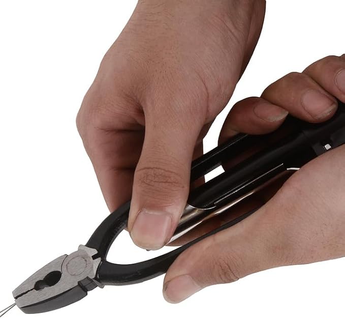 MOTO4U 9 Inch Reversible Wire Twister Pliers with 50Ft Stainless Steel Safety Wire,Safety Wire pliers,Left and Right Twists,w/Side Cutter & Serrated Jaws,for Vehicles Machinery and Aircraft