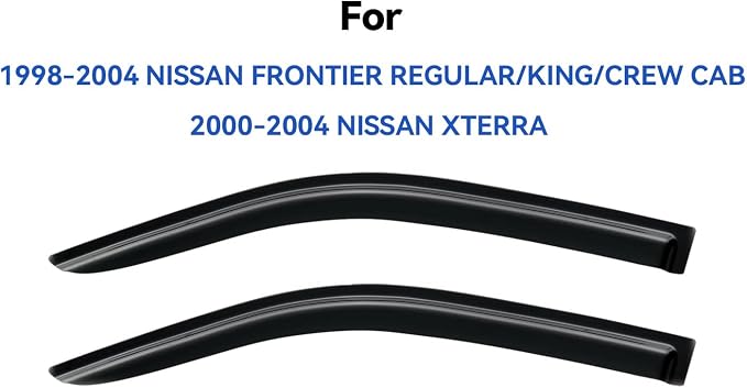 Window Visors Rain Guards for 1998-2004 Nissan Frontier Regular/King/Crew Cab, Out-Channel Window Vent Wind Deflectors Visors Shades for 2000-2004 Nissan Xterra