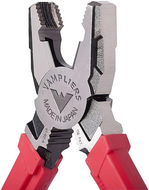 VAMPLIERS VT-001-8GS: 8" PRO Linesman Pliers Gift Set. Screw Extractor Pliers to Remove Rusted/Damaged/Specialty Screws, Nuts and Bolts. Made in Japan.