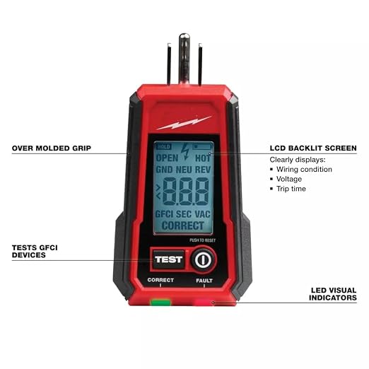 2224-20 for Milwaukee Digital GFCI Receptacle Tester