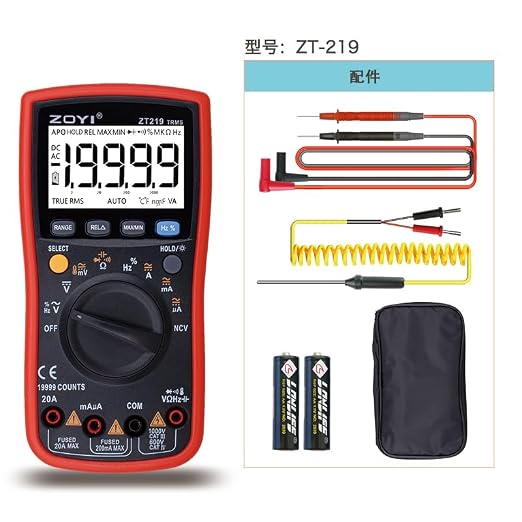 ZOYI ZT219 True RMS Digital Multimeter 19999 Counts, Auto ranging NCV, Temperature, Capacitance, Frequency Duty Cycle Tester, with Backlight Data Hold
