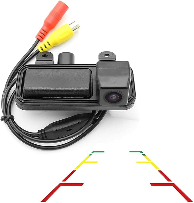 Vlicevrn HD Car Rear View Camera Trunk Handle with Fish Eye Lens Night Vision Backup Parking Camera Waterproof IP68 Vehicle Camera for Mercedes Benz E Class C207 W207 E200 E260 E300 E350 E63 AMG