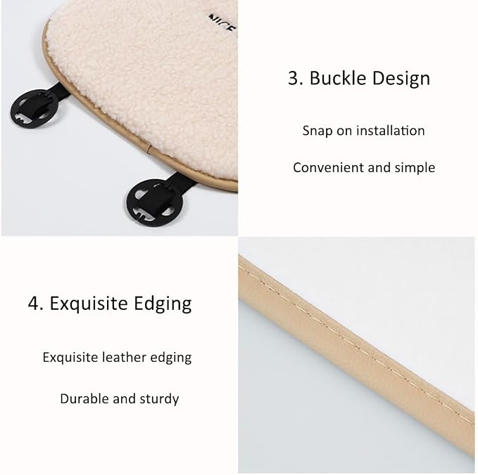 acdiac Universal Cute Bunny/Bear Car Seat Cover Cushion Fuzzy Cozy Cartoon Auto seat Pads (Bear, 3pcs/seat)