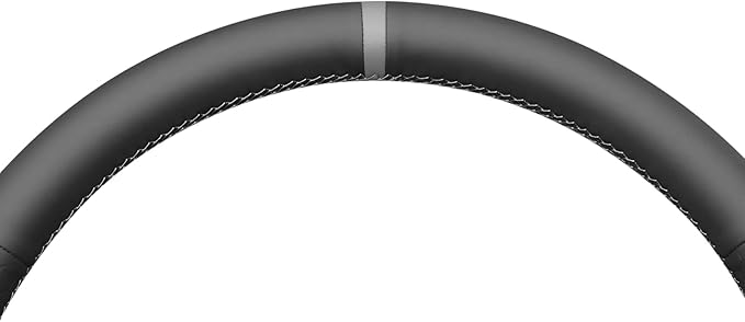 MEWANT Hand Sew Black Solid Embossed Artificial Leather Steering Wheel Cover for Dodge RAM 1500 2012-2018 1500 Classic