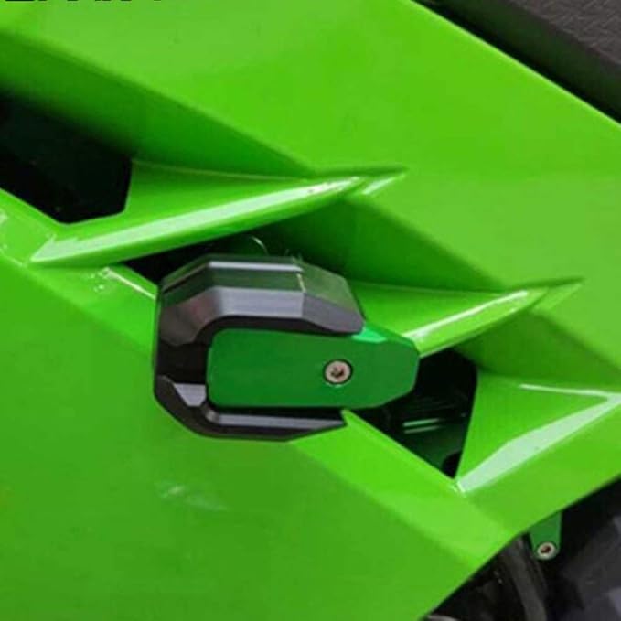 Motorcycle CNC Engine Frame Sliders Falling Protection Replacement for Kawasaki Ninja 300 250 2013 2014 2015 2016 2017 2018(Green)