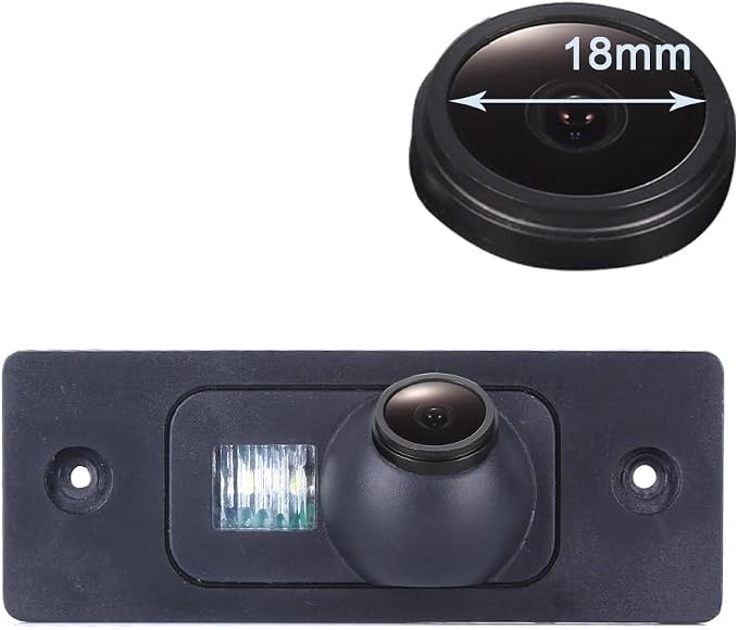 HD 1280Pixels IP68 170° Reversing Plate Light License Rear View Backup Camera Compatible with Golf MK5/Polo 3C/Jetta/Passat/Sharan/Bora/Skoda Scirocco Fabia/Porsche Cayenne/Touran/Santana/Audi TT 8J