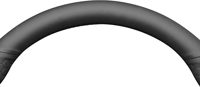 MEWANT Hand Sew Black Solid Embossed Artificial Leather Steering Wheel Cover for Infiniti G25 G35 G37 EX35 EX37 Q60 QX50
