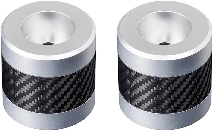 Advanblack Protek Machined CNC Alumium with Carbon Fiber Inlay Crash Bar Slider (Silver CNC w/Carbon Inlay)