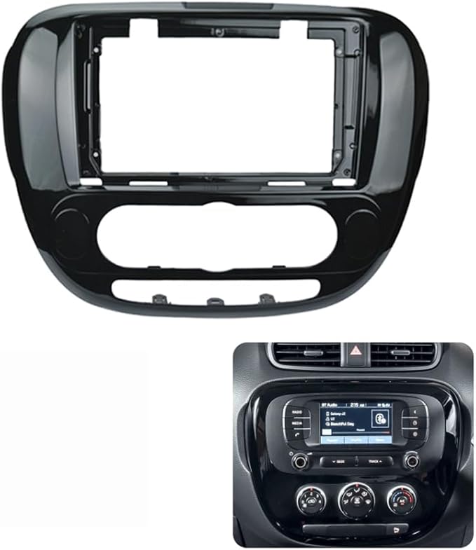 9'' Car Radio Stereo Dash Fascia Frame Bezel Panel Trim for Kia Soul 2014 15 16 17 18 19 Mount Kit A