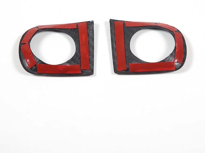 Steering Wheel Steering Rod Base Cover Trim Compatible with Corvette C8 Stingray 2020-2023,Real Carbon Fiber 2PCS C8 Interior Steering Wheel Accessories (Black Carbon)