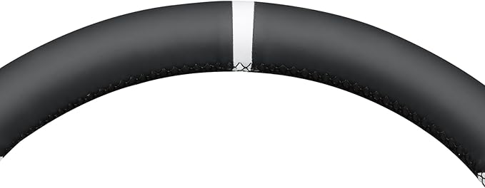 MEWANT Hand Stitch Black White Artificial Leather Steering Wheel Cover for Infiniti G25 G35 G37 EX35 EX37 Q60 QX50