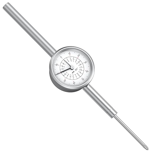HDLNKAK 0-2" / 0.001" Precision Dial Indicator, with a 2" Measurement Range and 0.001" Graduation Interval, Ideal for Lathe Use, 3D Printing, Workshops, CNC Machine Tools, and Table Saws.