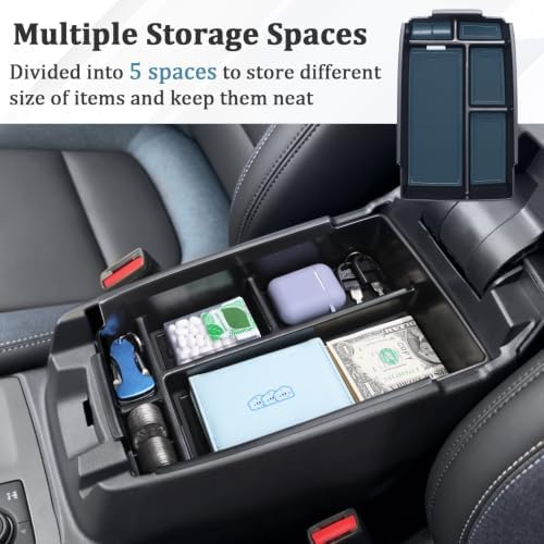 TOPINSTALL 2026 New Console Tray and Sunshade Compatible with 2026 Ford Bronco Sport Accessories, Long Compartment Storage Organizer Front Window Sun Protector（Not for Full Size Bronco