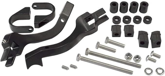 PowerMadd Snowmobile Pro Taper Mount Kit for Sentinel and Fuzion Handguards 34457, Black