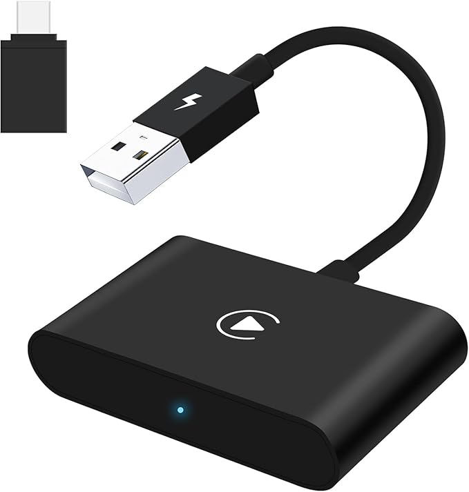 2025 Upgrade Wireless CarPlay Adapter Plug & Play Dongle Converts Wired to Wireless Apple CarPlay, Compatible with iPhone 6 and Later, Works with 2015+ Cars