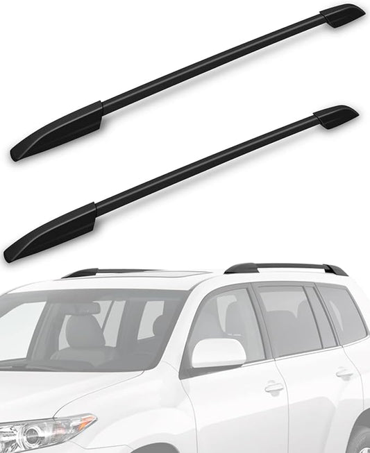 SCITOO fit for 2008 2009 2010 2011 2012 2013 for Toyota for Highlander Sport Utility Aluminum Alloy Roof Top Side Rails Set Rock Rack Side Rails