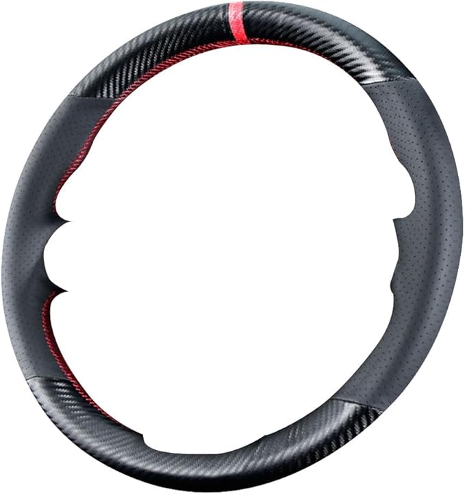 DIY Sew Stitching Carbon Fiber Steering Wheel Covers for Honda CR-V CRV HR-V HRV 2023 2024 2025 15 inches Leather Interior Accessories