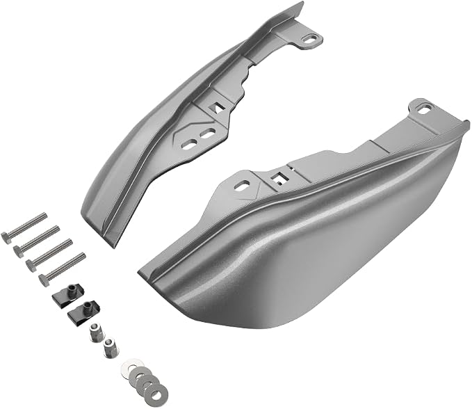 Advanblack 2024 RG Mid Frame Air Deflectors Compatible for Harley Touring Street Glide, Road King, Electra Glide, 2009-2025(Dark Platinum)