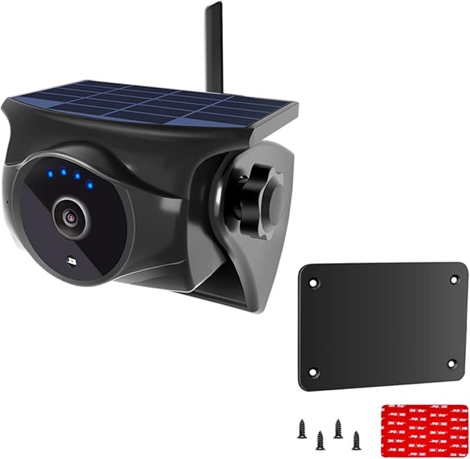 1080P Solar Wireless Backup Camera with Metal Mounting Plate
