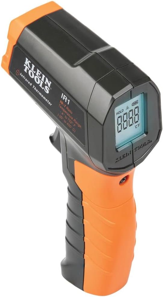 Klein Tools IR1 Infrared Thermometer, Digital Laser Gun is Non-Contact Thermometer with a Temperature Range -4 to 752-Degree Fahrenheit & ET10 Magnetic Digital Pocket Thermometer