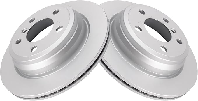 TRQ Rear Brake Rotor Set Compatible with 2013-2020 BMW