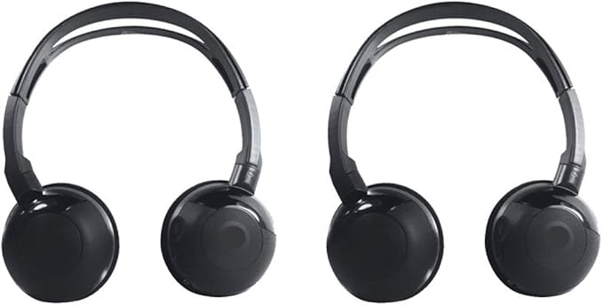 Pilot Odyssey Wireless DVD Headphones For 2006-2021 Model Years - Over Ear Headphones with Passive Noise Cancellation - IR Music Headphones with Automatic Shutoff for Rear Seat Entertainment – Black