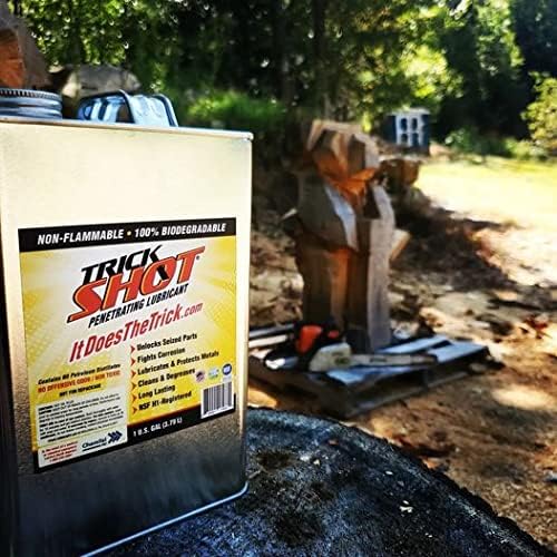 Trick Shot - 3-in-1 Penetrating Lubricant Oil - Biobased Food Grade Industrial Oil for Parts, Rust & Corrosion Remover, Anti-Seize Lubricant Protects Metal Surfaces, Degreases & Cleans - 16 oz, 6-Pk