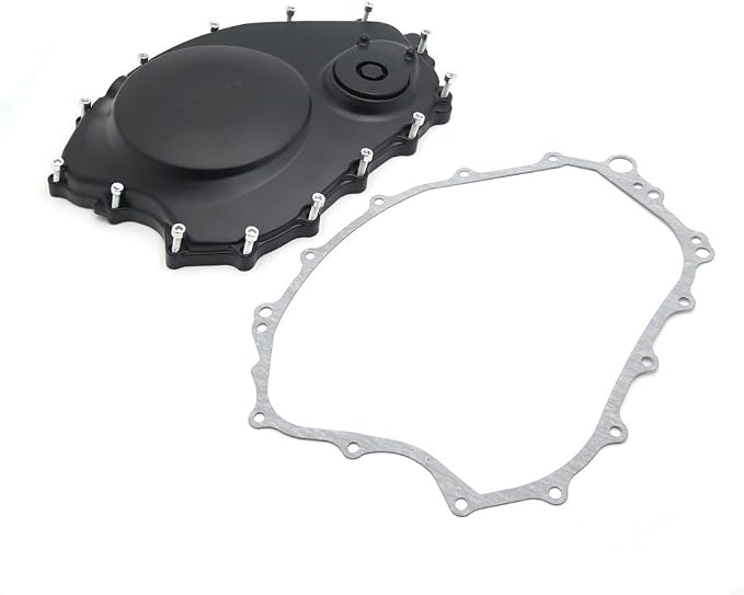 Black Right Engine Clutch Cover Compatible with Hond 2004-2007 CBR 1000RR/ 08-15 CB 1000RR