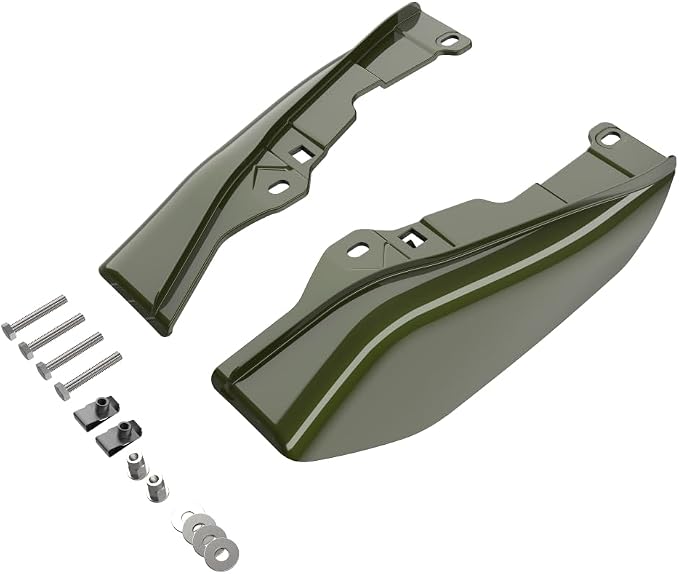 Advanblack 2026 Road Glide Mid Frame Air Deflector, Olive Steel Metallic Air Deflector Heat Shield Compatible with Harley Touring Street Glide, Road King, Electra Glide, 2009-2026
