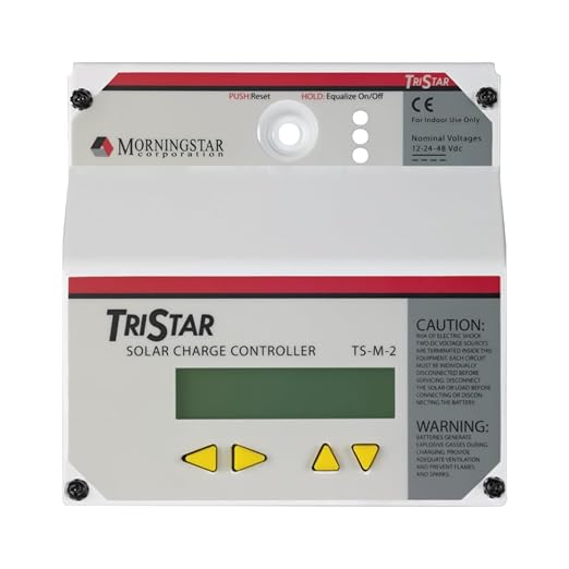 Morningstar Tristar Digital Meter-2 (TS-M-2) - for Tristar PWM and Tristar MPPT Solar Charge Controllers - Displays System Info, Logged Data, Bar Graphs, Alarms & Faults Troubleshooting - 5 Languages