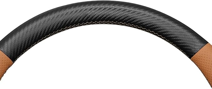 MEWANT Hand Stitch Car Steering Wheel Protector Wrap Cover for GMC Sierra 1500 2019-2023 / Sierra 1500 Limited 2022 / Sierra 2500 2020-2024 / Sierra 3500 2020-2024 / Yukon (XL) 2021-2023 Accessories